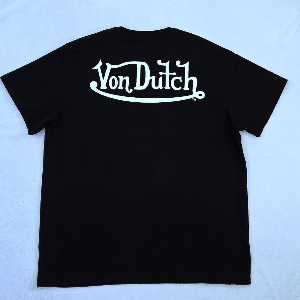 Von Dutch Black🖤 Graphic Tee👕 with White Logo - NWT